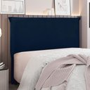 Ver imagem 2 de Cabeceira Casal 140cm Luna Suede Azul Marinho - Lucadi Home
