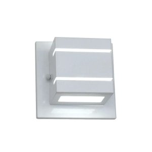 Arandela caixa vazada G9 60W branca Auremar