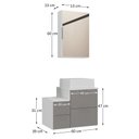 Ver imagem 6 de Conjunto Gabinete Banheiro Nivus 60cm (armário + Cuba + Espelheira) Branco / Cinza