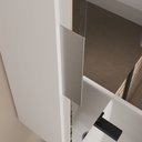 Ver imagem 4 de Conjunto Gabinete Banheiro Nivus 60cm (armário + Cuba + Espelheira) Branco / Cinza