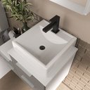 Ver imagem 3 de Conjunto Gabinete Banheiro Nivus 60cm (armário + Cuba + Espelheira) Branco / Cinza