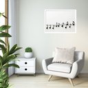 Ver imagem 1 de Quadro Decorativo Notas Musicais Minimalista - 50x70cm:moldura Branca