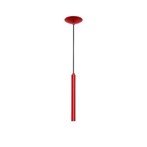 Pendente de alumínio com cabo ajustável de 1m vermelho Circle grande Auremar