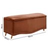 Calçadeira Sapateira Baú Holanda 90cm de Largura Veludo Star Confort Terracota - 4