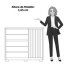 Ver imagem 6 de Cômoda Ripada Sapateira 5 Gavetas 1 Porta Duello Freijó/titanium