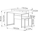 Ver imagem 4 de Mesa Para Computador Gamer RYZE 4500 Preto Grafite PP