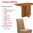 Ver imagem 7 de Mesa de Jantar Olimpia 120cm Tampo MDF Laminado Canto Copo com 4 Cadeiras Yasmin