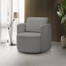Poltrona para Sala de Estar Dakota Decorativa Cinza Escuro Pés Giratório Redenobre - 3