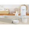 Kit Higiene Porcelana Bebê Maternidade + Bandeja + Térmica 500ml K064 Cinza - 2