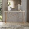 Aparador Steel 90 cm Estilo Industrial com Pés em Aço Cobre/Off White - 1