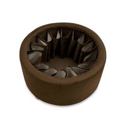 Puff Baú Sapateira Zeus 70x70 com Rodízio Sued Marrom Castor Star Confort - 3