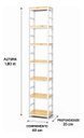 Ver imagem 4 de Estante Multiuso Organizador Livreiro Estilo Industrial 180x40 Branco Natural