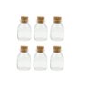 Jogo Mini Garrafa Pote Vidro com Rolha Cortiça Lembrancinha 50ml 6 Unidades - Mundial - 1