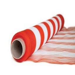 Tela Guarda-Corpo (Tapume) Listrada Kit 6 Peça(s) - Branca Laranja - 1 Tela Guarda-Corpo (Tapume) Listrada Kit 6 Peça(s) - Branca Laranja - 1