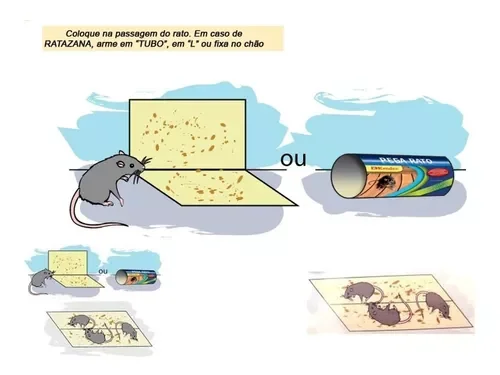 Ver imagem 2 de Ratoeira Adesiva Cola Pega Rato Pragas 1 Unidade