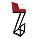 Ver imagem 2 de kit 06 banqueta Alta Z Base De Ferro Suede Vermelho - D'Classe Decor