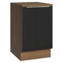 Ver imagem 1 de Balcão de Cozinha 50m 1 Porta (com Tampo) Rustic/preto Lux Madesa