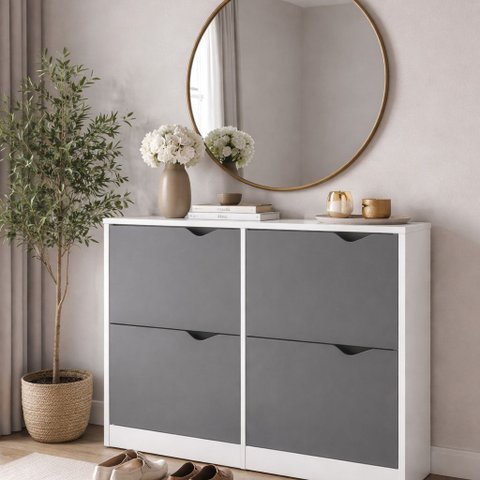 Sapateira para Quarto 24 Pares 110cm Porto Politorno Móveis