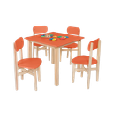 Ver imagem 2 de Kit Colore Mesa com 4 Cadeiras Infantil:laranja