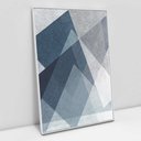 Ver imagem 1 de Quadro Decorativo em Canvas Abstrato Elementos Geométricos - Moldura Branca - 120 x 80cm