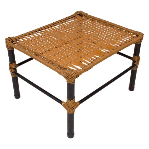 Mesa de Centro para Área Externa Retangular Bela em Fibra Sintética 60cm Acesse Móveis