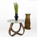 Ver imagem 4 de Mesa de Centro Bella para Sala com Vidro 60 cm - Off white