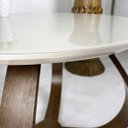 Ver imagem 2 de Mesa de Centro Bella para Sala com Vidro 60 cm - Off white