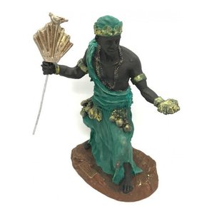Imagem Orixa Ossain Escultura Resina Estatua 25 Cm