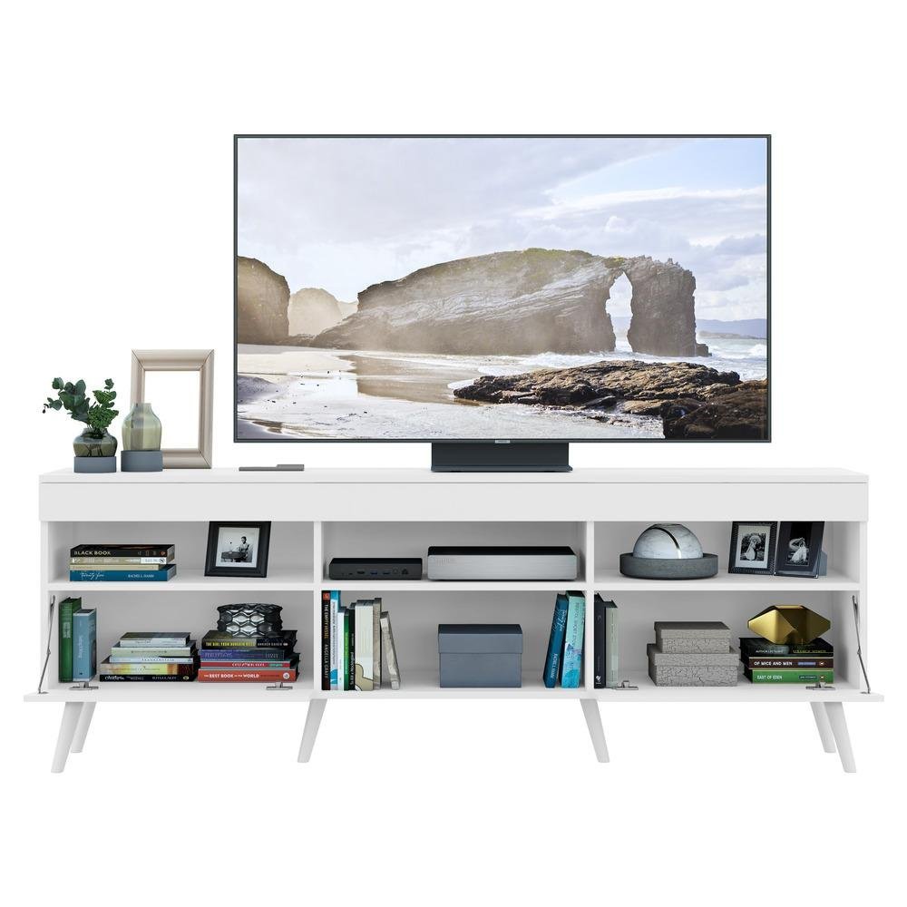 Rack TV 65" Retrô 2 Portas Paris Multimóveis V3327 Branco - 5