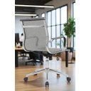 Ver imagem 3 de Kit 2 Cadeiras de Escritório Diretor Eames em Tela - Cinza