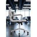 Ver imagem 2 de Kit 2 Cadeiras de Escritório Diretor Eames em Tela - Cinza