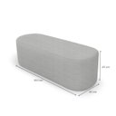 Ver imagem 3 de Puff Recamier Paris 160 Cm Estofado para Quarto Queen Linho Premium - Clique Chique