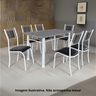 Kit 6 Cadeira Jantar Belize Assento Estofado Tecido Corino - 1