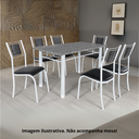 Ver imagem 1 de Kit 6 Cadeira Jantar Belize Assento Estofado Tecido Corino