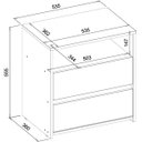 Ver imagem 2 de Mesa de Cabeceira 2 Gavetas com Nicho Giane Amêndola/Nude