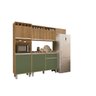 Cozinha Smart Ripado Freijó/Verde – Vitamov - 1