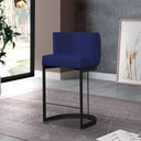 Ver imagem 2 de Banqueta Decorativa Emily Base Metal Preto:azul