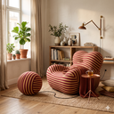 Ver imagem 5 de Poltrona Decorativa com Puff Design Orgânico Premium