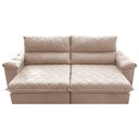 Ver imagem 5 de Sofá Retrátil e Reclinável 2,95m Molas Ensacadas Cama inBox Big Home com Bordado 3D Velusoft