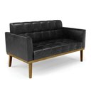 Ver imagem 7 de Kit 2 Poltronas Decorativas Karen Pés Fixo em Madeira Castanho Pu Preto Brilho G19 - Gran Belo