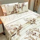 Ver imagem 2 de Jogo de Cama Lençol Queen Topázio Percal 300 Fios 4 Peças - Bege - 100% Poliéster