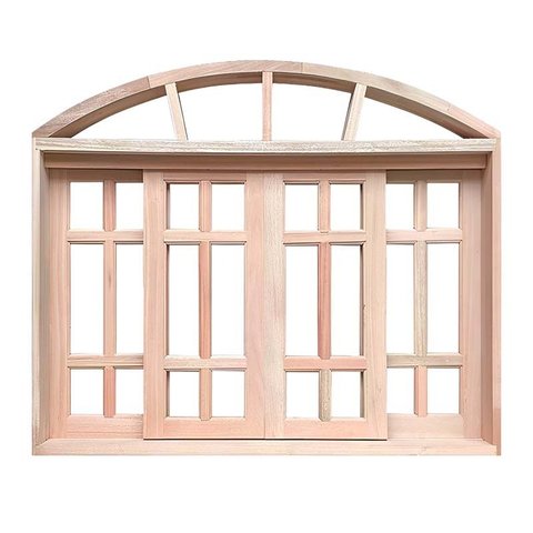 Janela de Madeira Vitro de Correr Grécia em Arco Padrão Cedro Batentes de 14 Cm - 2.00(l) X 1.00(a)