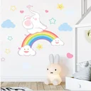 Ver imagem 1 de Adesivo Parede Elefante Arco Iris 40x60 Quarto Infantil