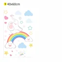 Ver imagem 2 de Adesivo Parede Elefante Arco Iris 40x60 Quarto Infantil