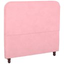 Ver imagem 5 de Cabeceira Casal King Size Estofada para Cama Box Lizza Veludo Cor Rosa Bebe