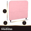 Ver imagem 3 de Cabeceira Casal King Size Estofada para Cama Box Lizza Veludo Cor Rosa Bebe