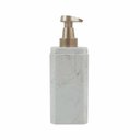 Ver imagem 1 de Porta Sabonete Liquido Branco e Dourado em Resina 19,5cm PO0123 BTC