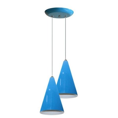 Luminária Pendente Colorido Duplo para Sala Quarto Cozinha - Azul