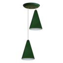 Ver imagem 1 de Luminária Pendente Colorido Duplo para Sala Quarto Cozinha - Verde