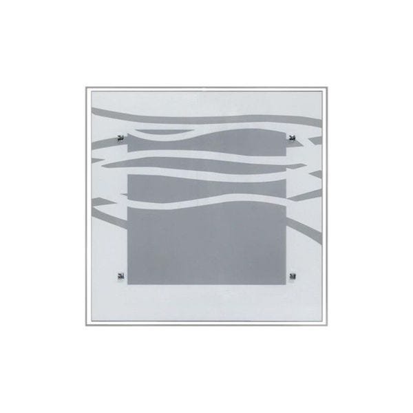 Lustre Plafon Para Sala / Cozinha / Banheiro /Quarto 30 cm x 30 cm - Ondas Brancas - 2